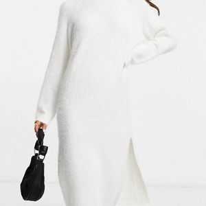 Fluffy knit dress